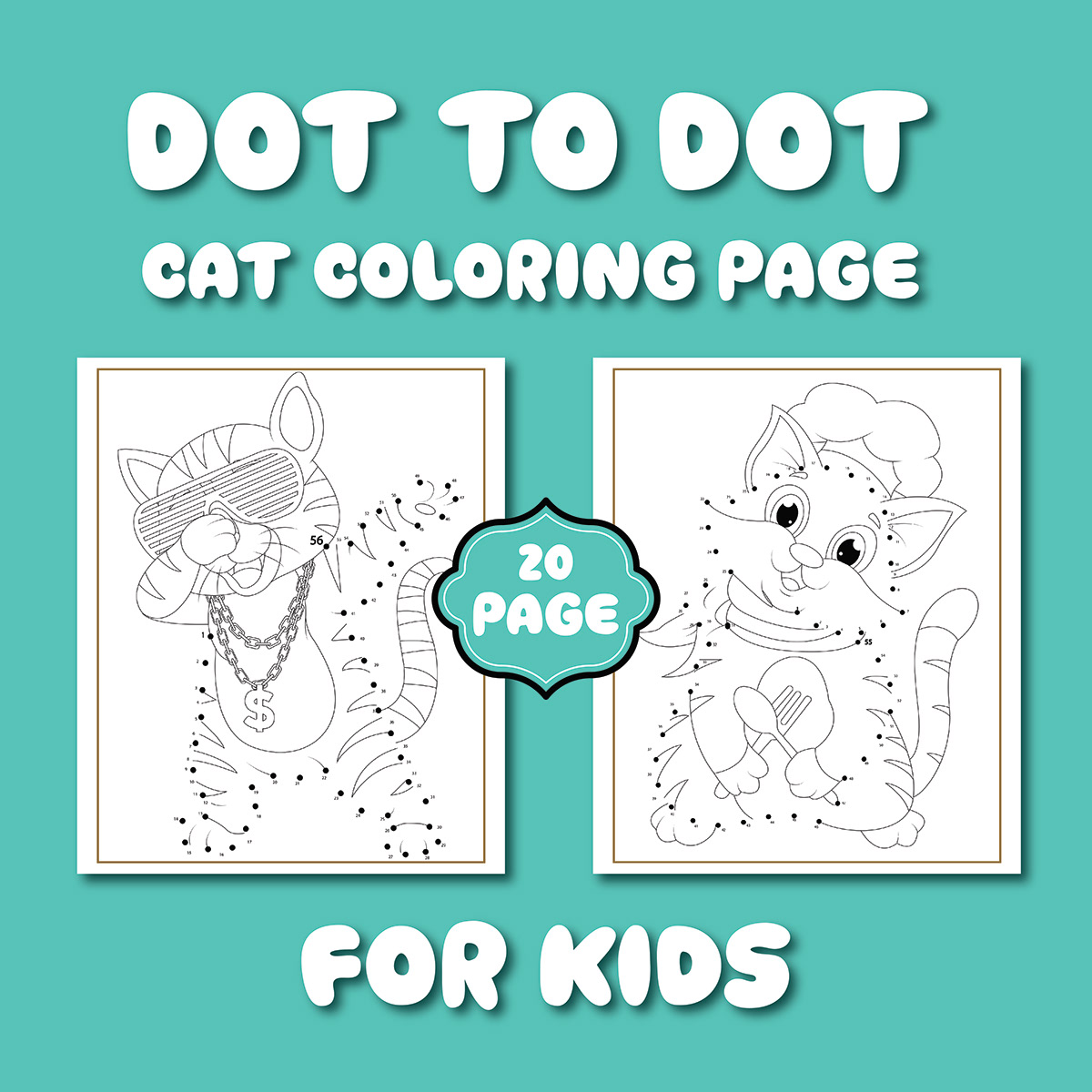 coloring kids ILLUSTRATION  dots Cat catcoloringbook cats coloringbook coloringpages dottodotbook