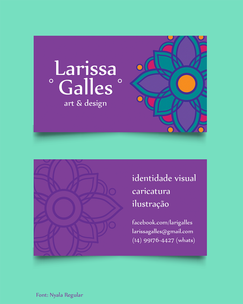 identidade businesscard logo card graphic flower colors purple branding 