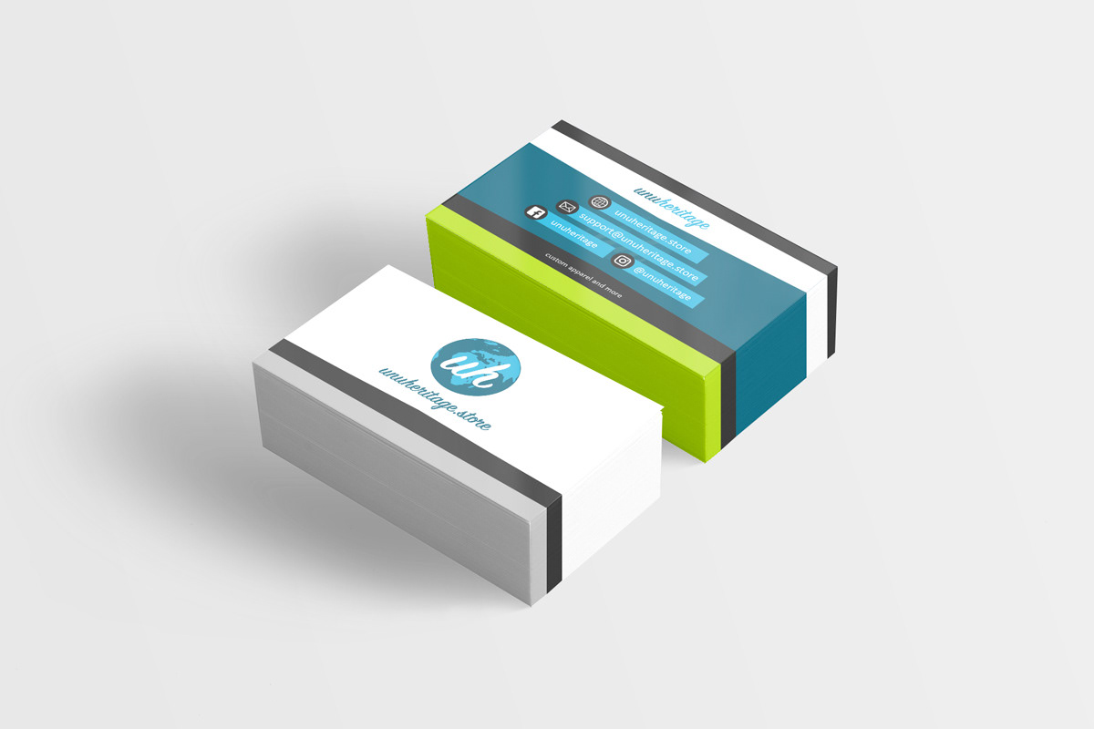 unuheritage Business Cards design graphic design  logo branding 