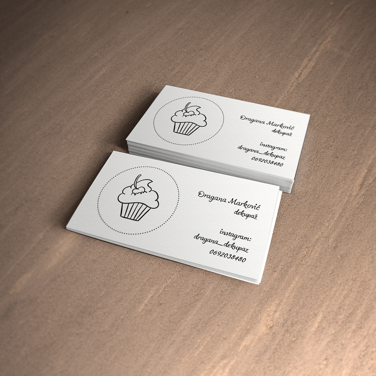 Business Cards design print logo decoupage