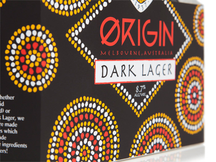 Origin Australia beer down under Aborigines natural pale ale dark lager dot
