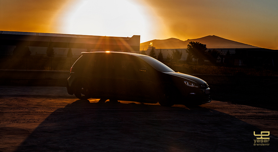 otomobil automotivephotograpy retouch golf VW car Canon sunset