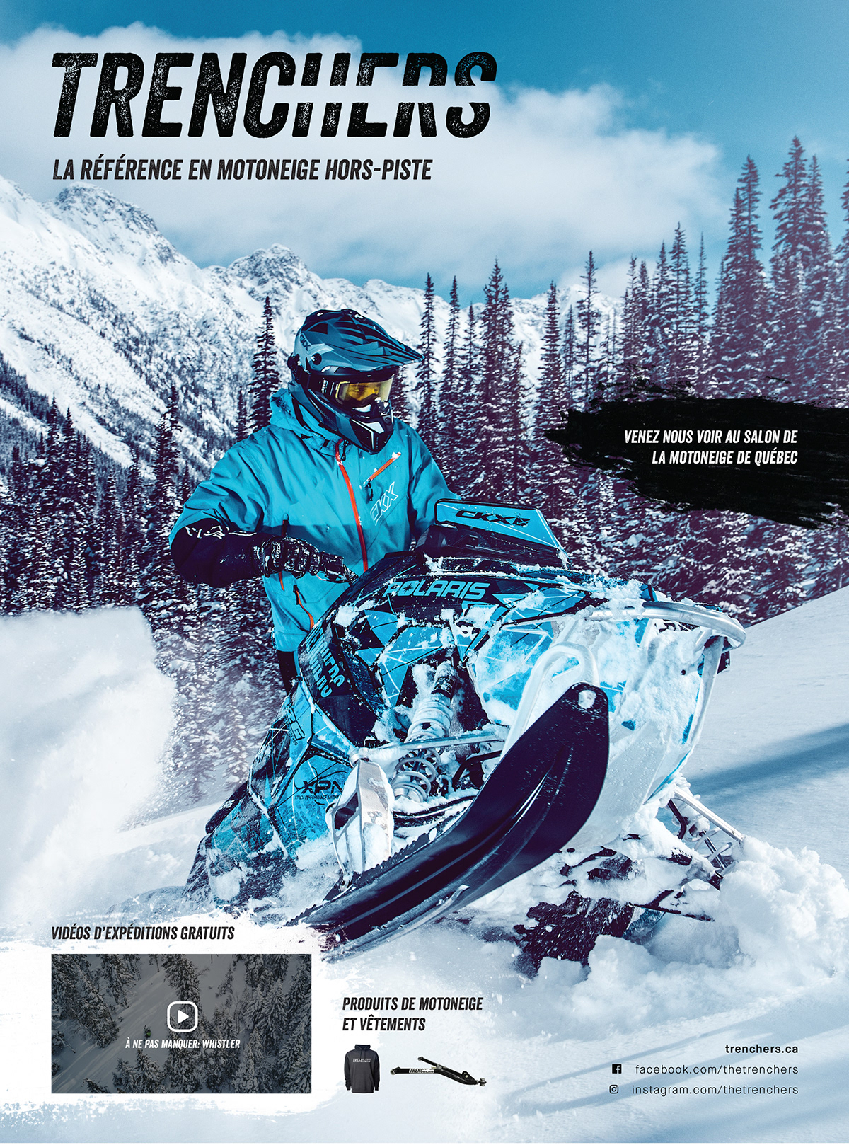 Catalogue sled hors Piste Quebec bc ckx motoneige pistre trenchers