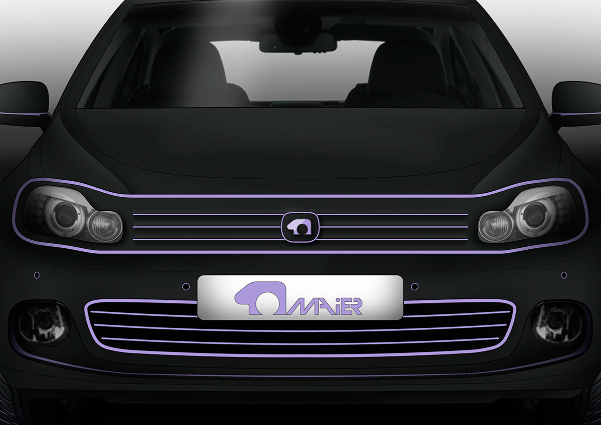 maier finalist Competition design car Interior automotive   colour and trim materials black purble wood material mate