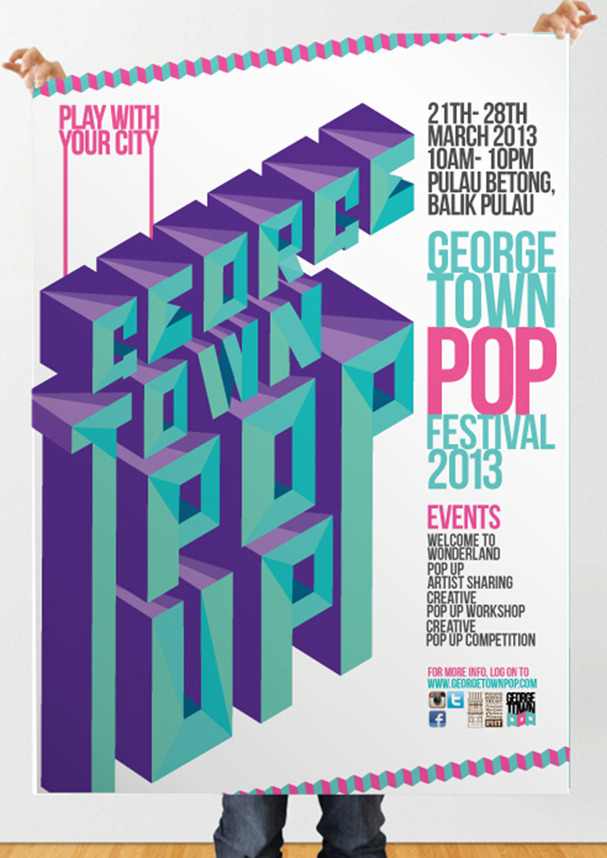 pop up heritage colorful Branding design Event festival campaign poster flyer teaser graphic Badges