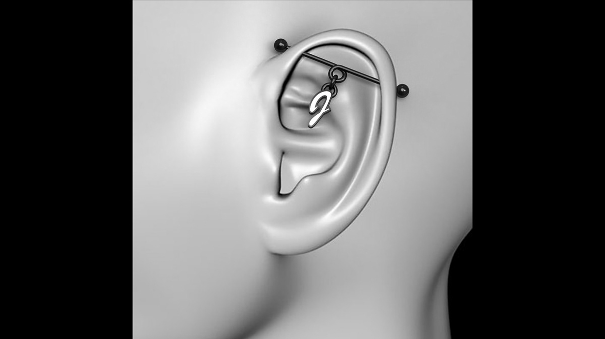 graphic design bridge piercing jewelry ear