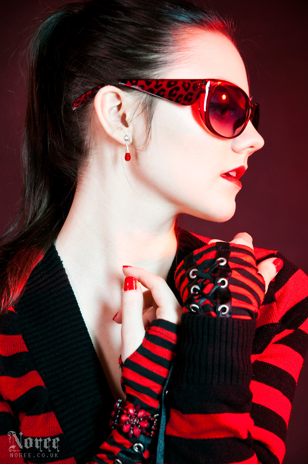 studio red  womanswear editorial elegant chiffon  lace digital high