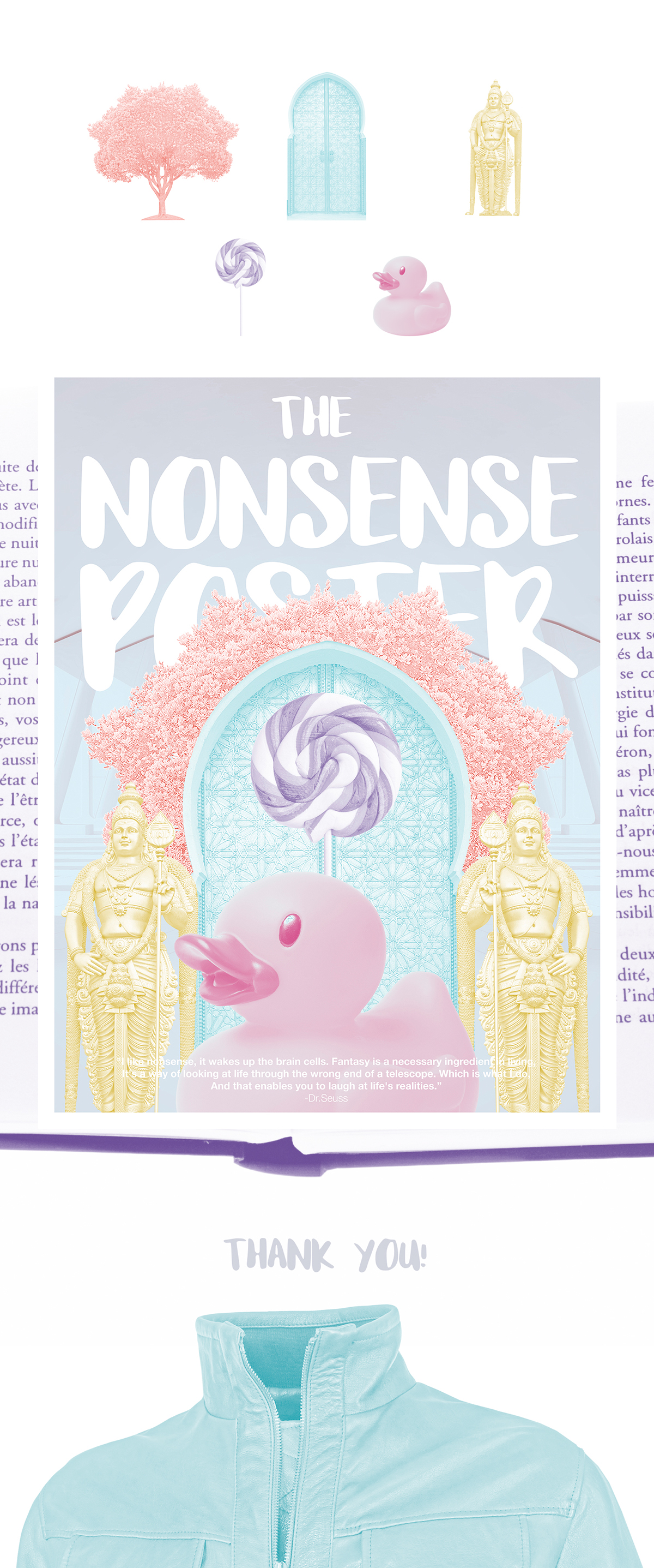 Nonsense poster posters Dr Suess quote colors pastel Treatment momo mohammed mohammed fathi