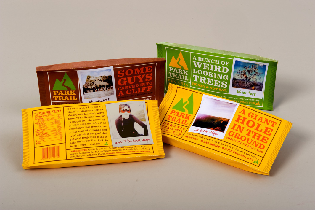 trail mix snack food national parks Packaging granola bars