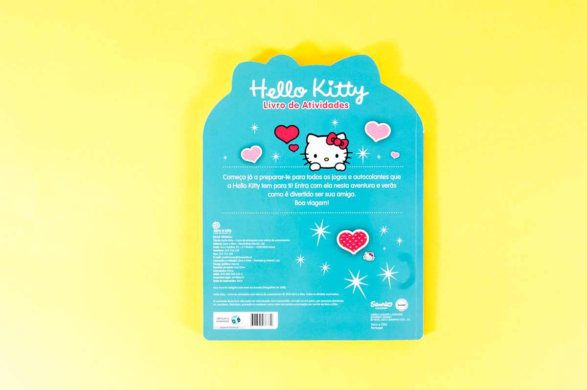 hello kitty kids book pink stickers Sanrio books color