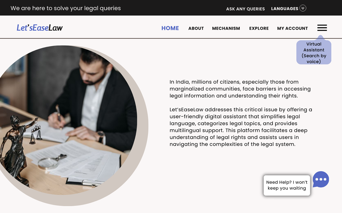 Web Design  UI/UX law website SMART INDIA HACKATHON hackathon