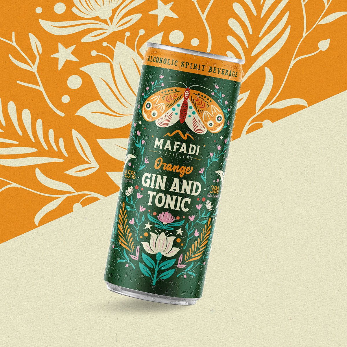 alcohol can gin Label Packaging tonic
