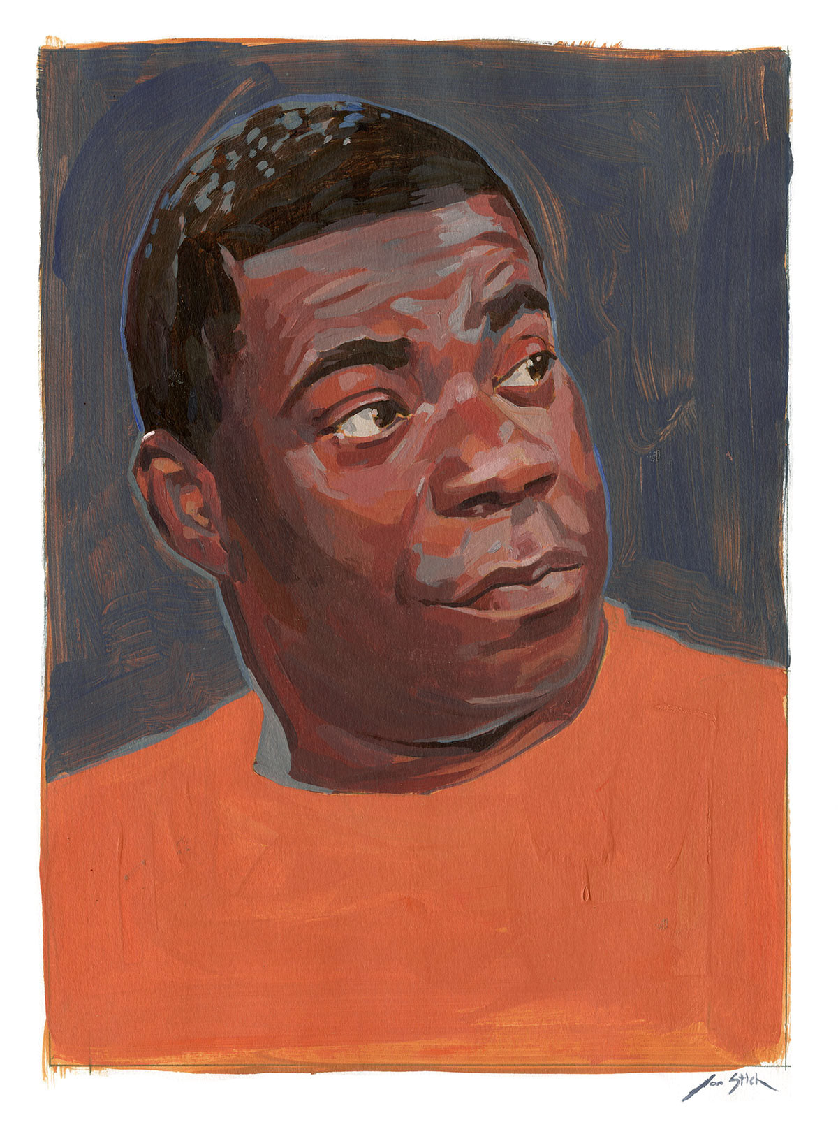 Tracy Morgan snl 30 rock comedian Celebrity portrait traditional painterly Classic ILLUSTRATION 