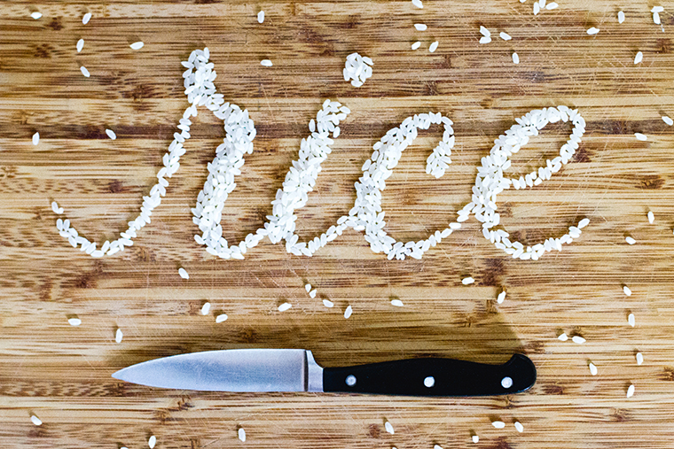 Handlettering type Rice flour