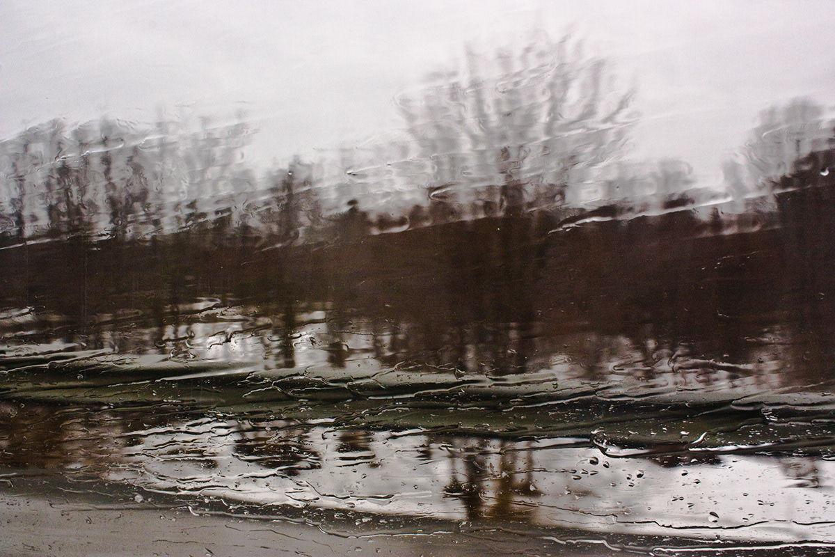 art  fine art Driving road winter motion long exposure rain weather color digital