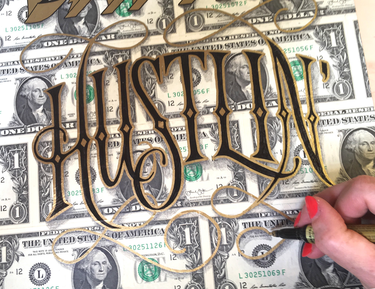 money cash lettering HAND LETTERING rap lyrics rap