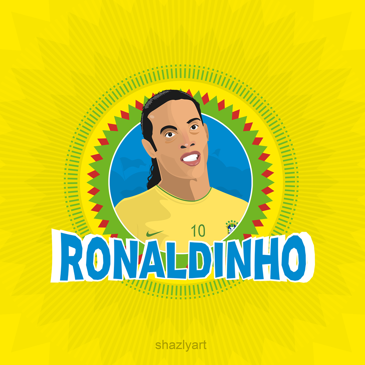 art Illustrator design motion graphics Brazil ronaldinho colors infographic media football direction artist funny