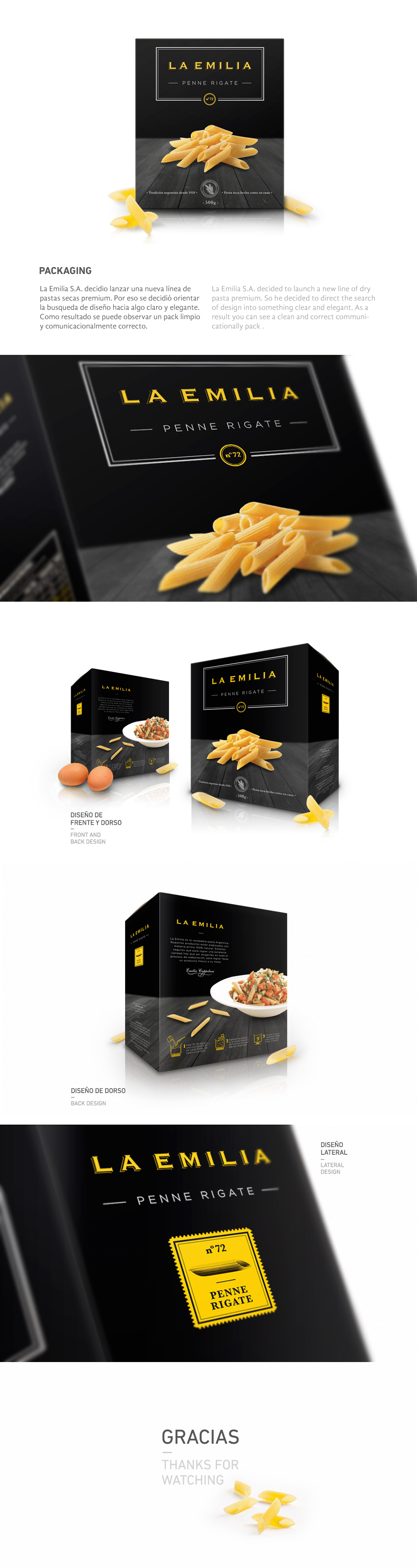 marca diseño gráfico brand Pack fideos Pasta excelence excelencia premium