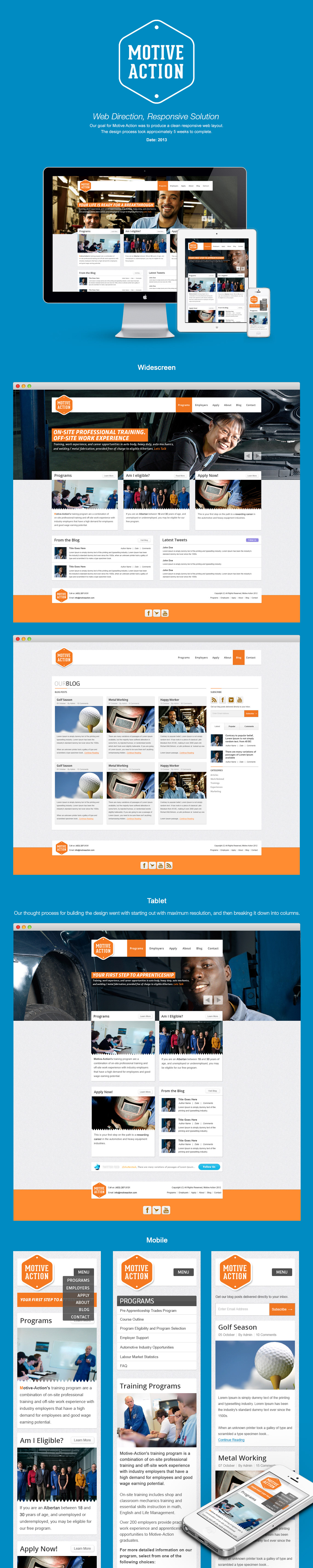 Responsive design Website Solution minimal non profit Education informational blue orange clean Beautiful