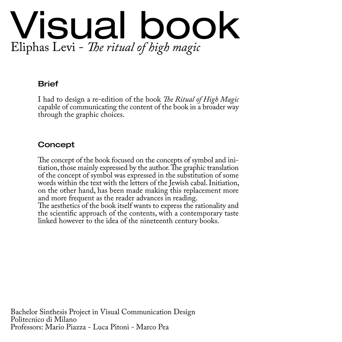 visual book libro visivo Editorial Project typography   polimi Visual Communication graphic design  Minimalism Avanguardism experimental