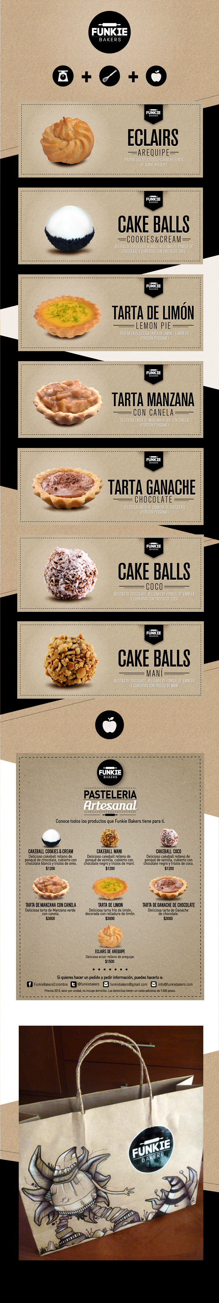 diseño Web design Food  comida pasteleria Project bakers bakery type brand app brochure print