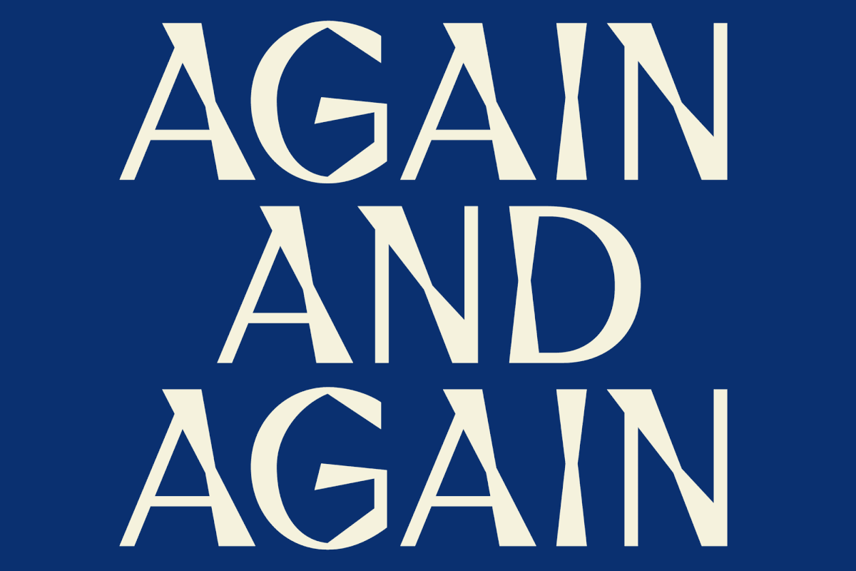 beige cap dark blue font Interior Typeface typography  