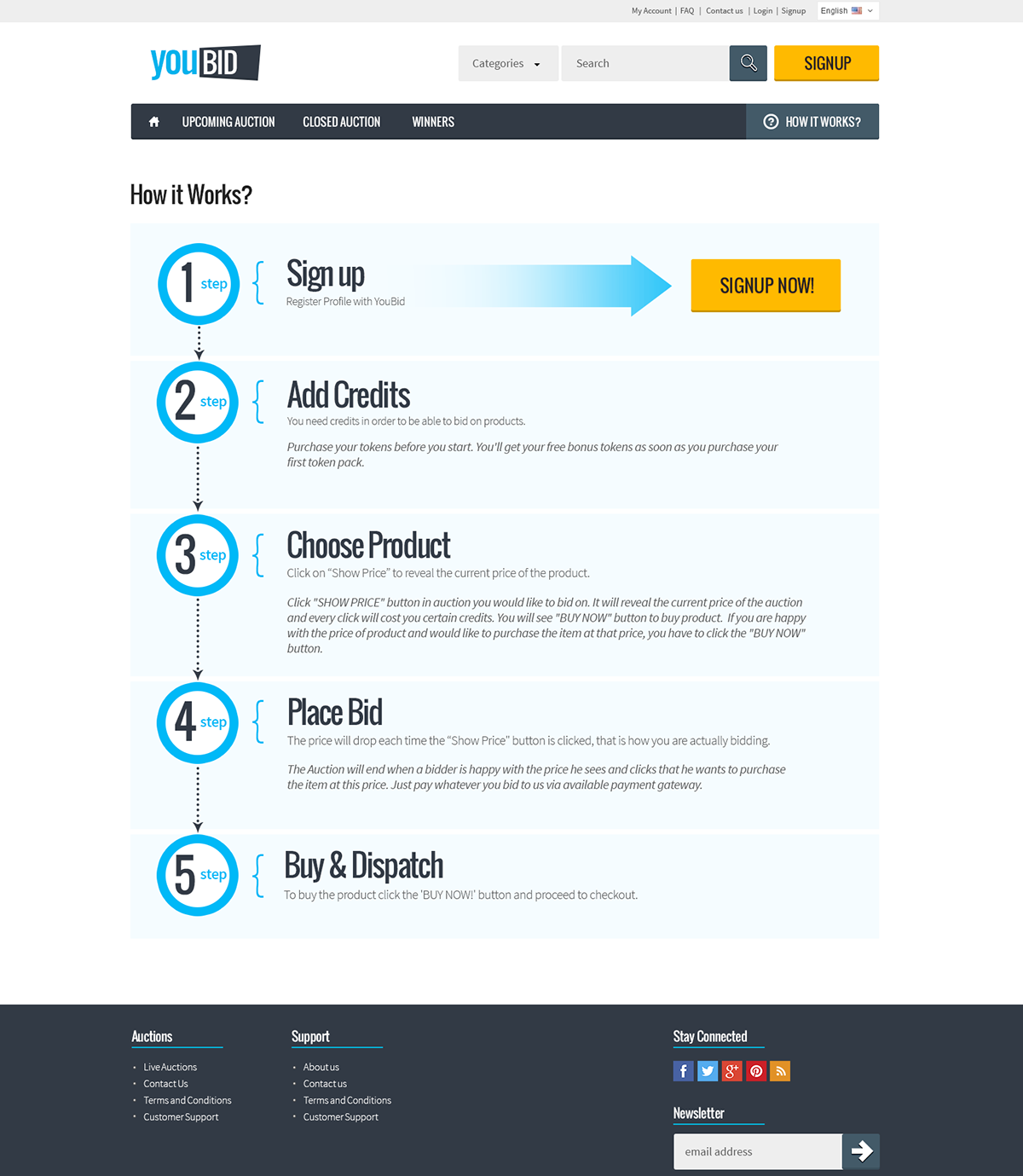 auction web site template bootstrap Responsive