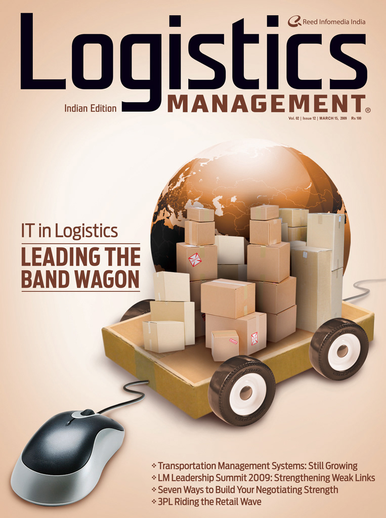 Logistics management redesign Magazine design cover