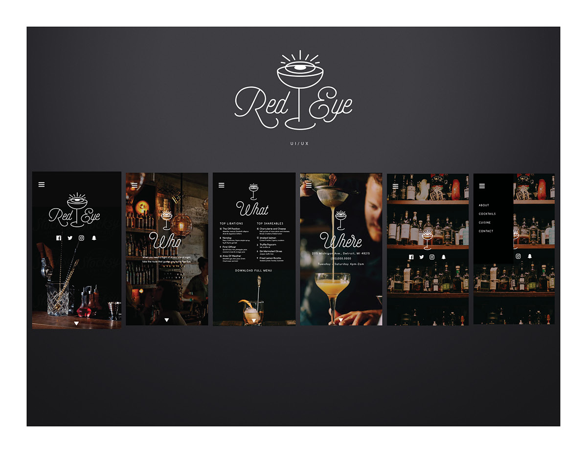 Adobe Portfolio liquor logo booze drinking cocktails bar Nightlife branding 