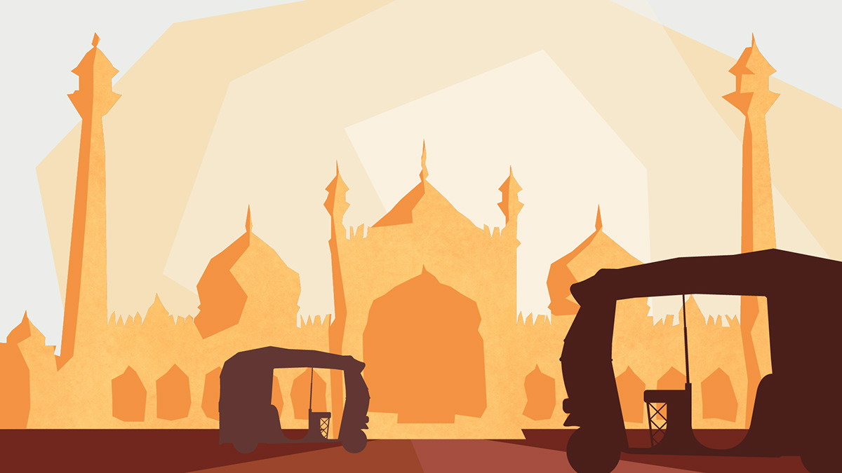 India Storyboards concept gandhi Taj Mahal graphics culture nation