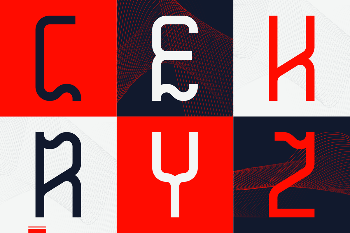 font type Typeface typography   experimental Fontself alex-banks clean modern Free font