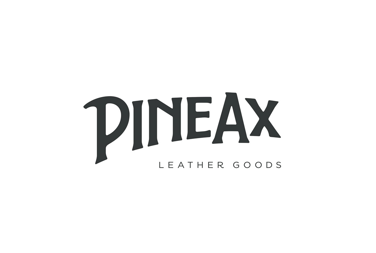 lettering handmade handcraft leather identity pine ax