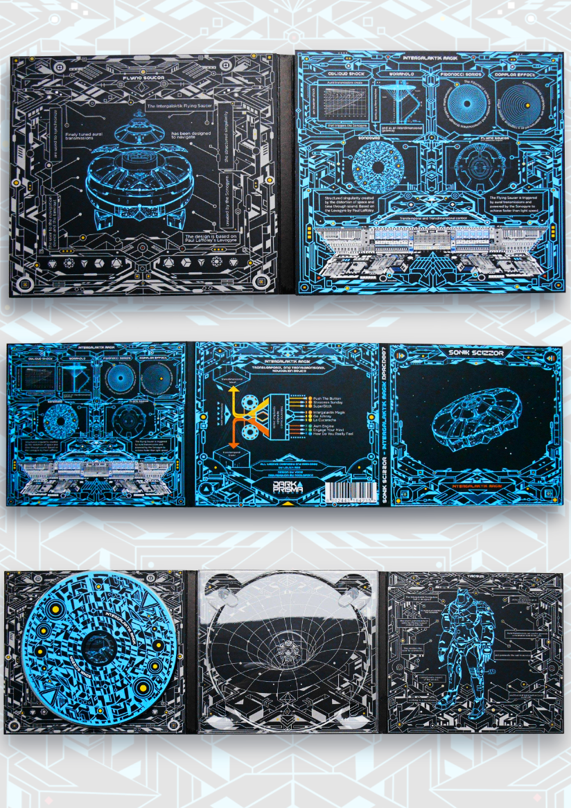 design digipack CD design print Space  psychedelic night circuit dark trance poster