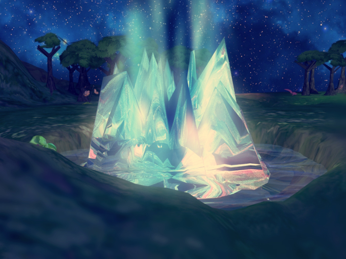 game 3D Landscape jewels Gems water night unity