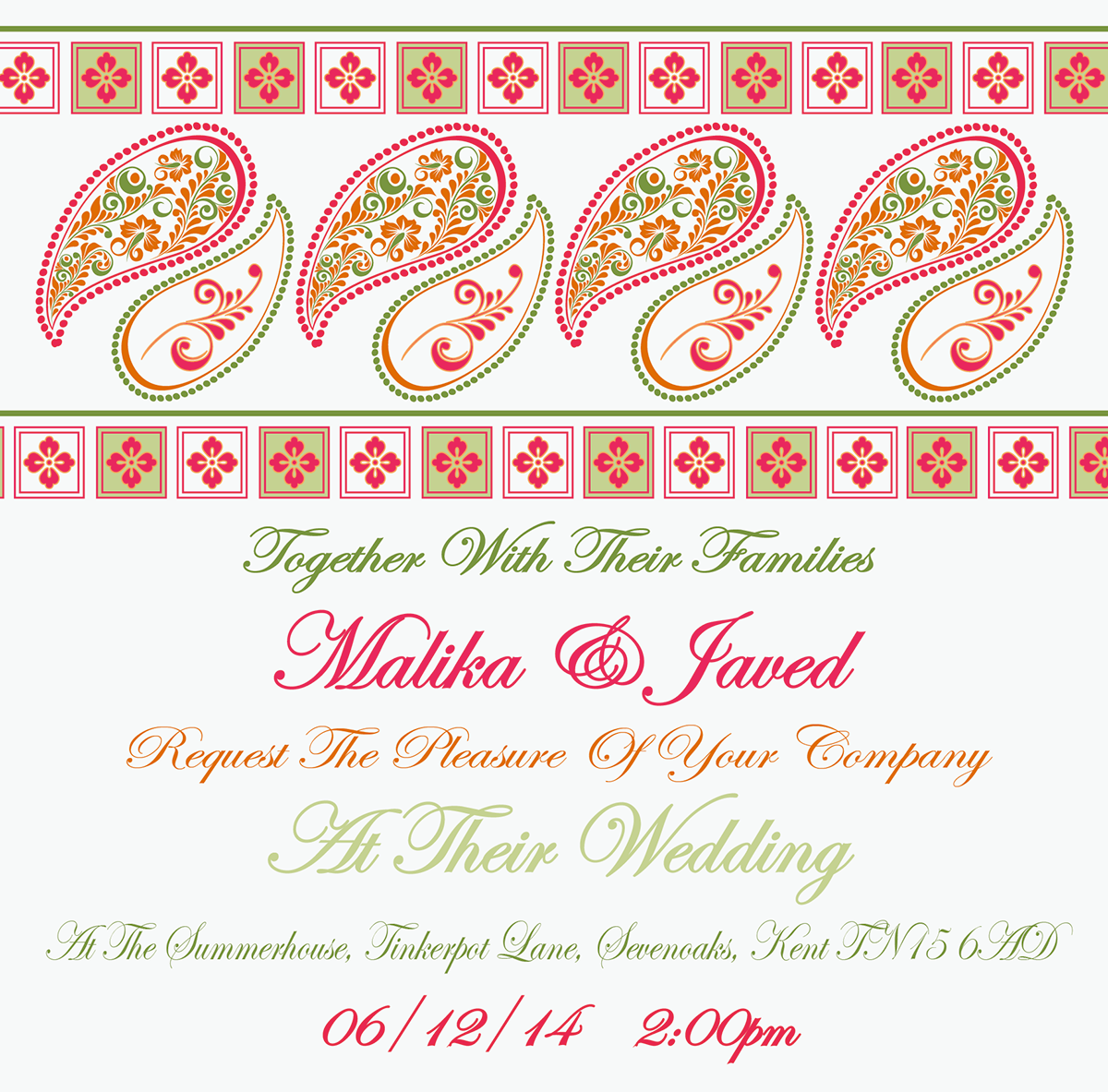 wedding invites cards floral indian celebration