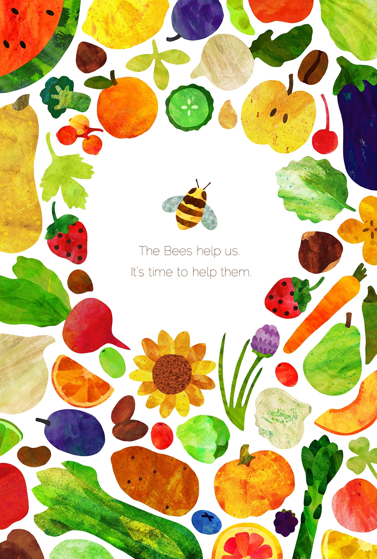 bee  Pollination  fruits vegetables  nuts  flowers  save