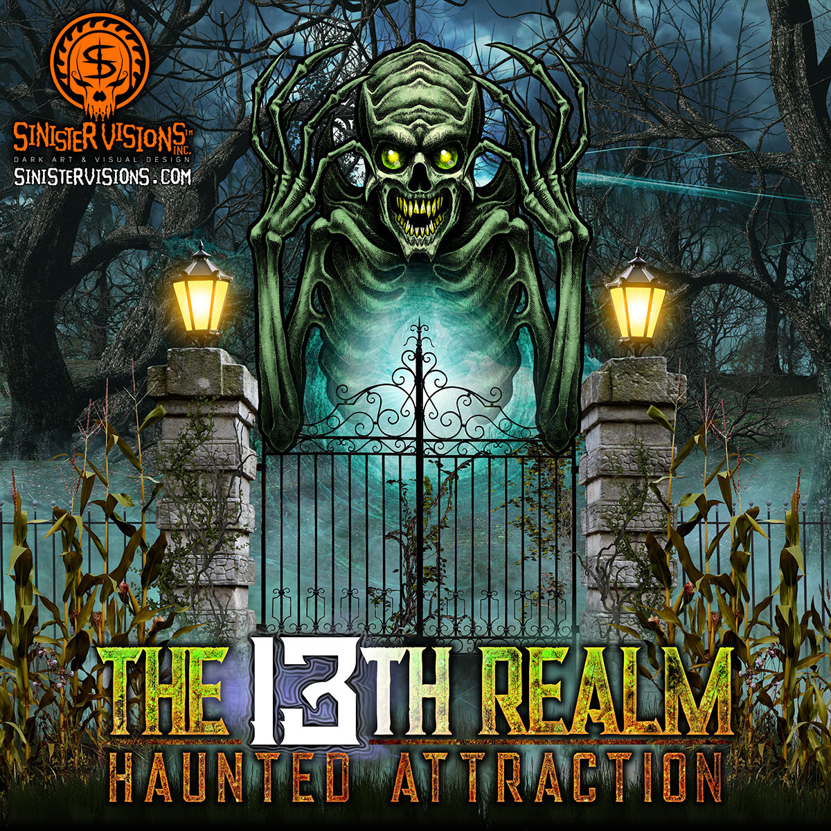 branding art creepy Halloween haunted attraction haunted house logo monster Scary spooky