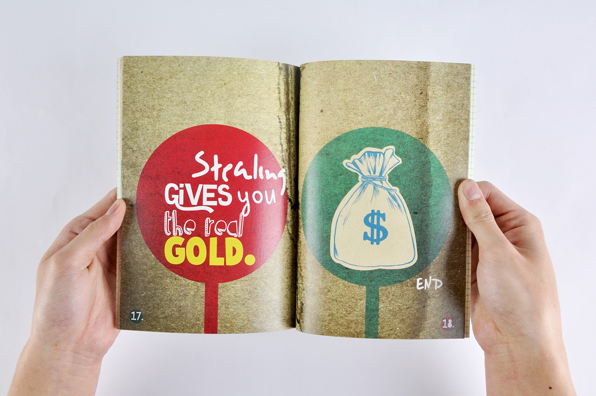 manifesto book thief stealing piscasso credit colorful texture Character Typeface handwriting font free stealer plagiarist Robbery Steal money risky challeges Smart Work  stealling gold typo