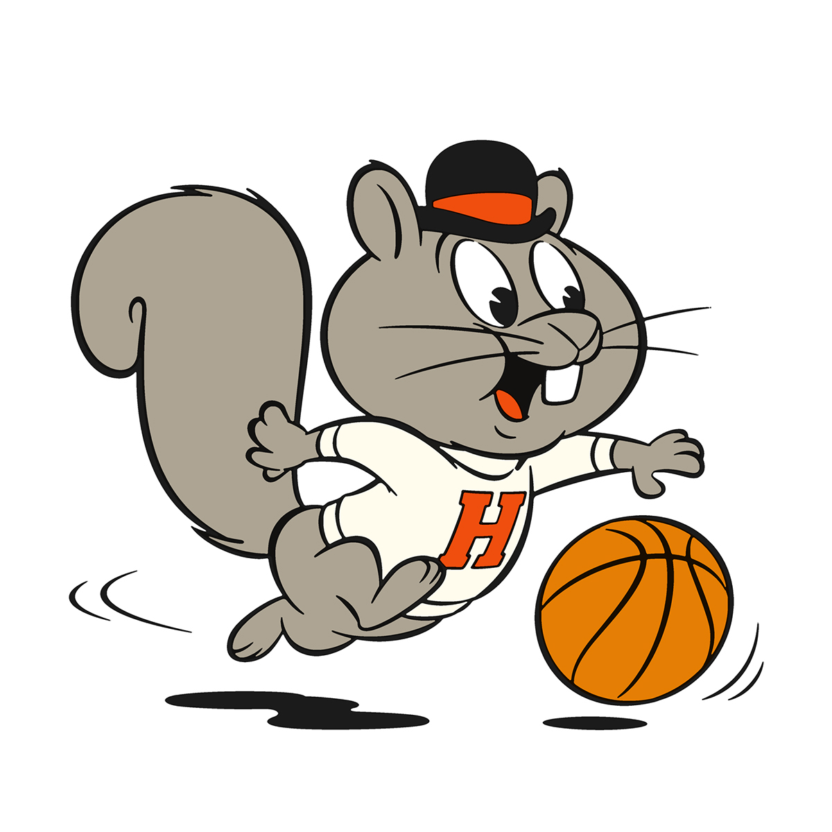 1960s old vintage Retro Mascot sport mascot tee t-shirt basketball hoop NBA comic Hanna Barbera animal squirrel