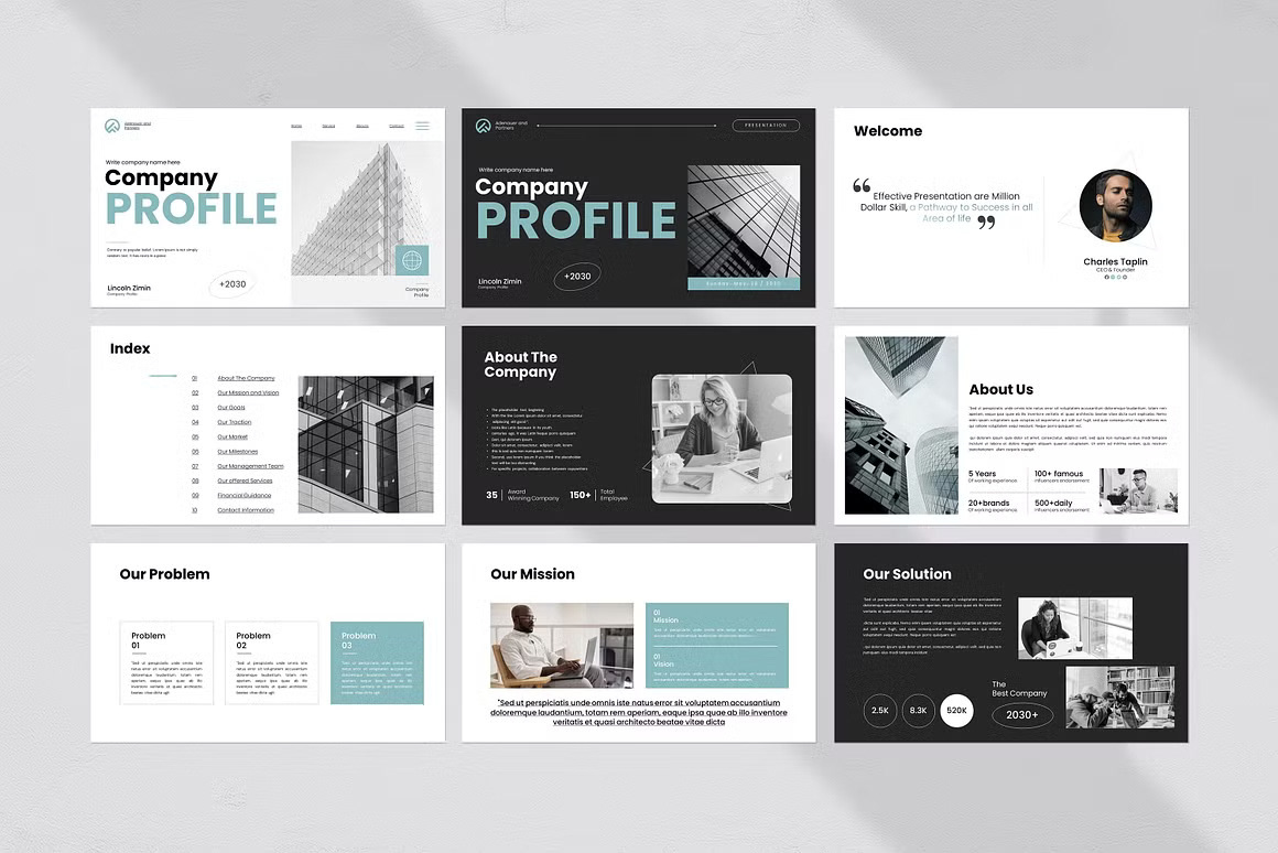 company profile presentation business profile portfolio branding  business corporate pitch deck company presentation Powerpoint