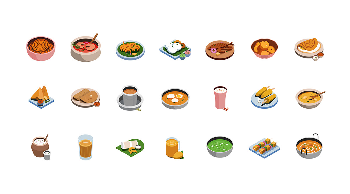 art Digital Art  Food  graphic design  Icon iconography ILLUSTRATION  spotillustrations vector Visual Communication