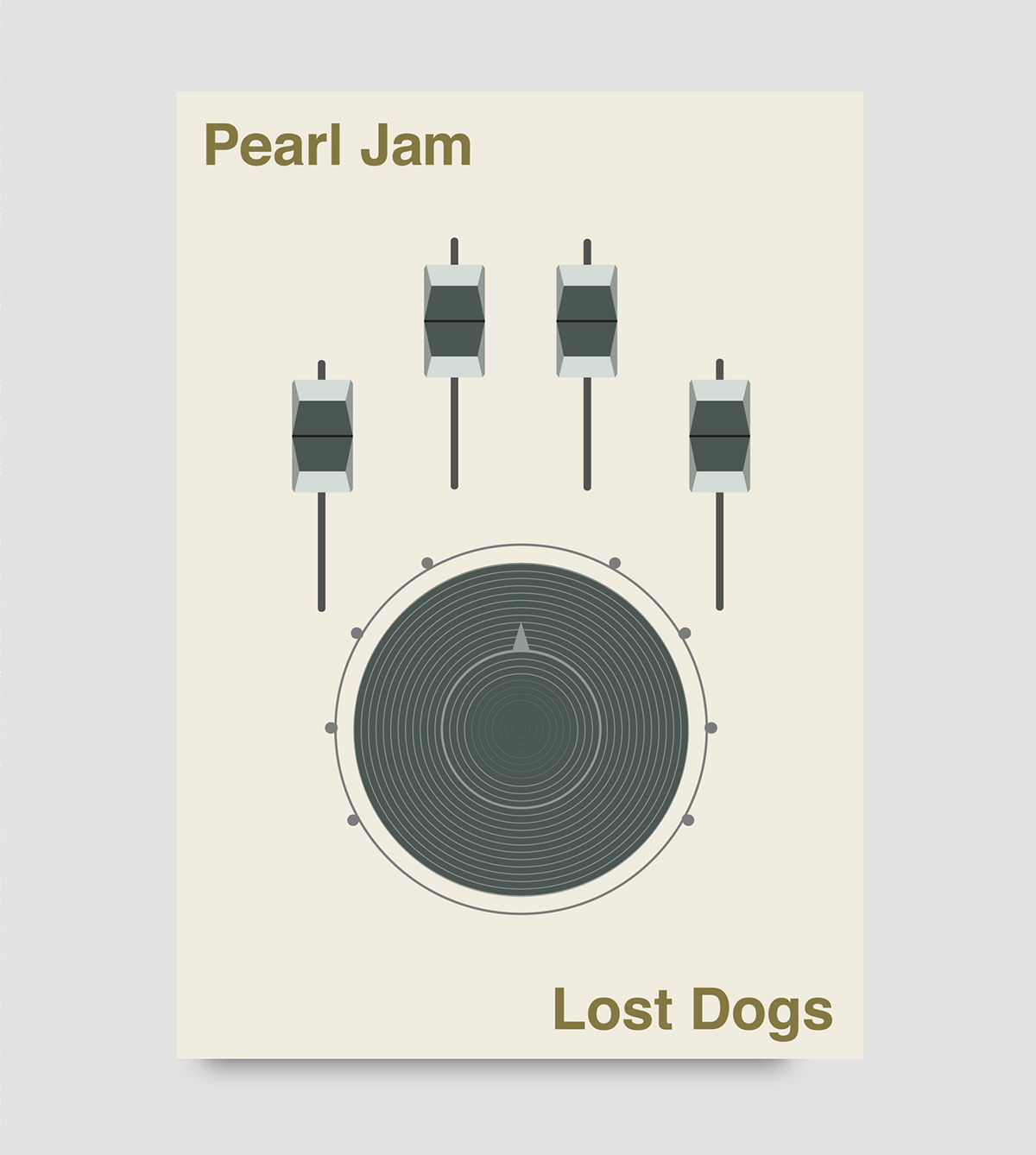 pearl jam ten swiss design minimalist vs. vitalogy music posters no code Yield L2L binaural RIOT ACT Self-titled lost dogs lightning bolt