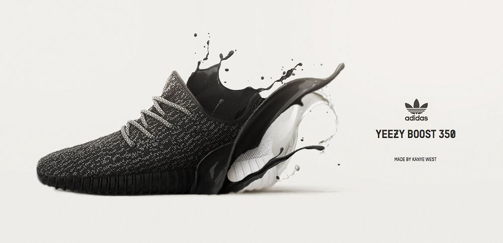 yeezy adidas advertisement graphic design  photoshop creative shoes