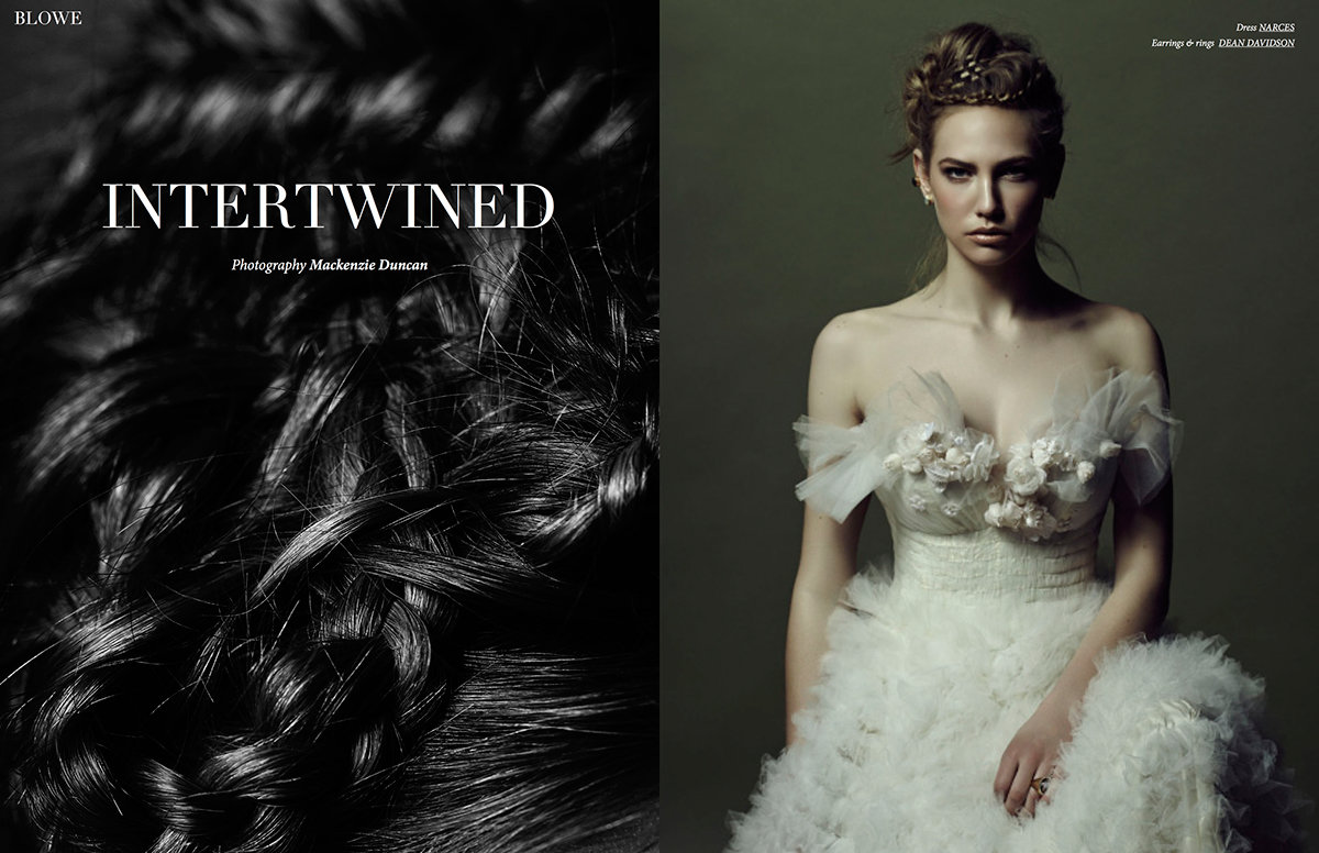 Intertwined editorial hair braids