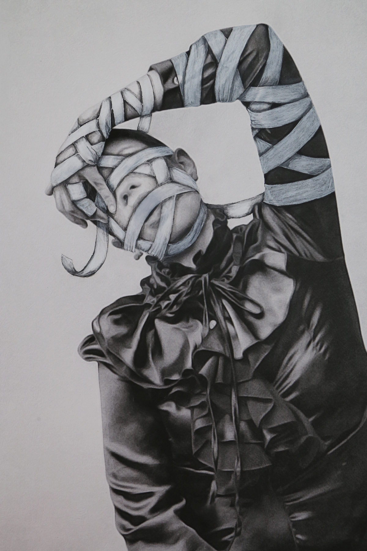 Adobe Portfolio art blackandwhite charcoal fear pencil hope woman figure
