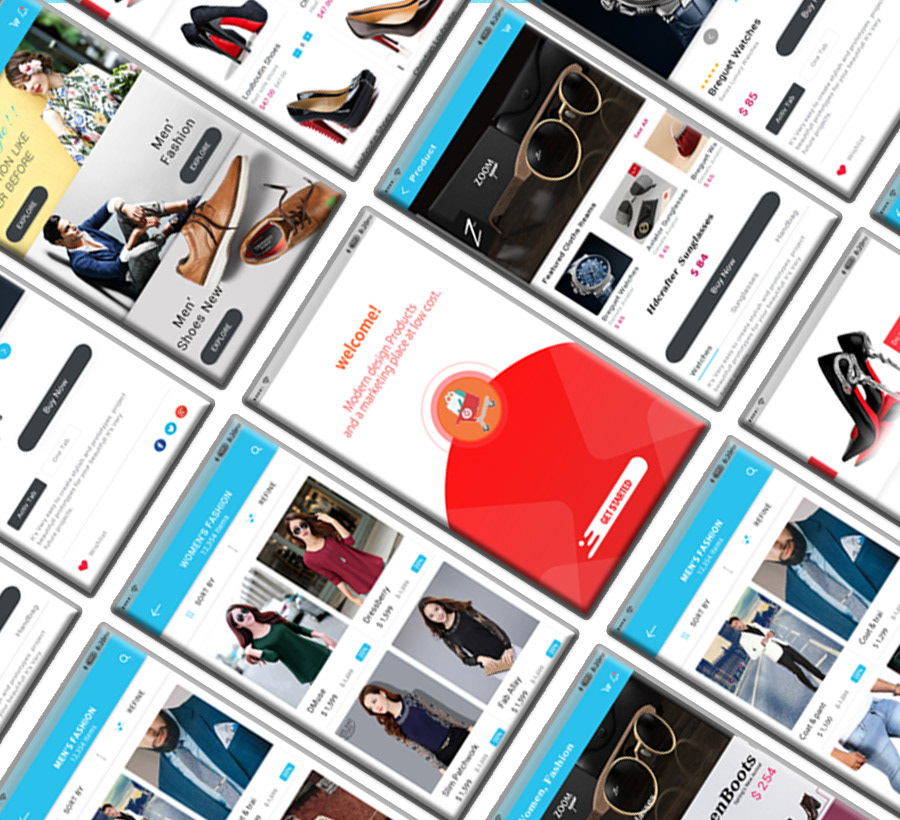 Shopping Fashion  fashion app shopping app Bappy Emam marketing   marketing app Mobile UI UI/UX