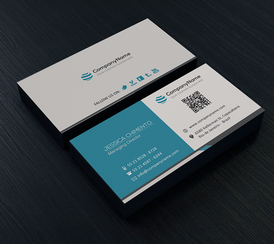 blue business card clean color card company corporate creative creative card designer Designer Card Freelance freelancer Graphic Designer green horizontal