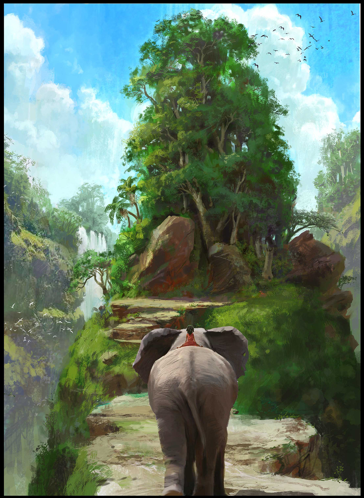 kariba waterfall elephant girl river spirit
