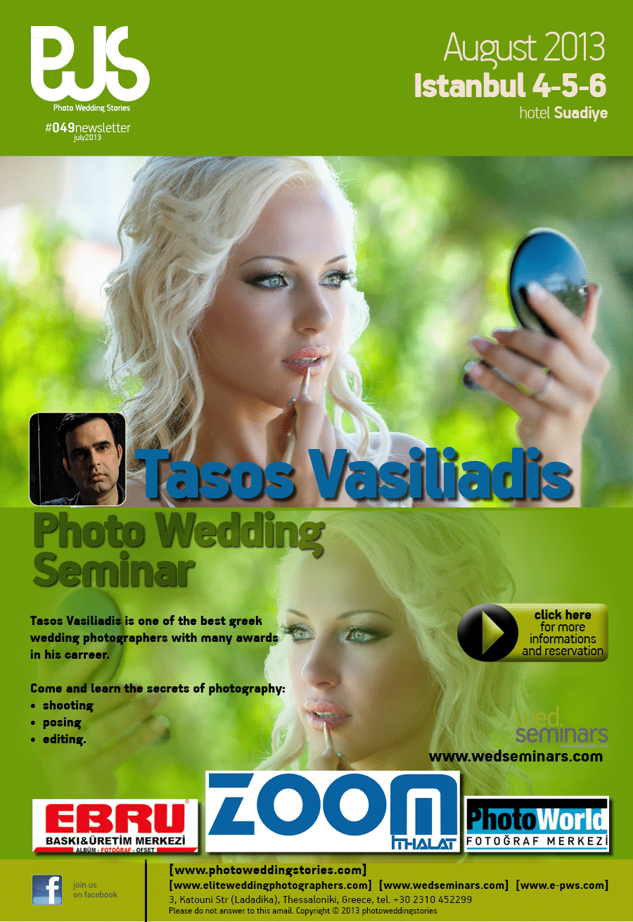 Turkey istanbul seminar poster flyer PWS photo wedding photography contest