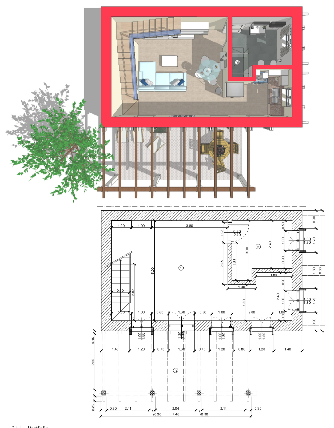 architecture interior design  design pitiousa porphyries associates greek house AutoCAD SketchUP